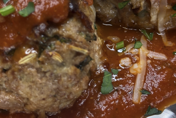 moistest italian american meatballs drizzle