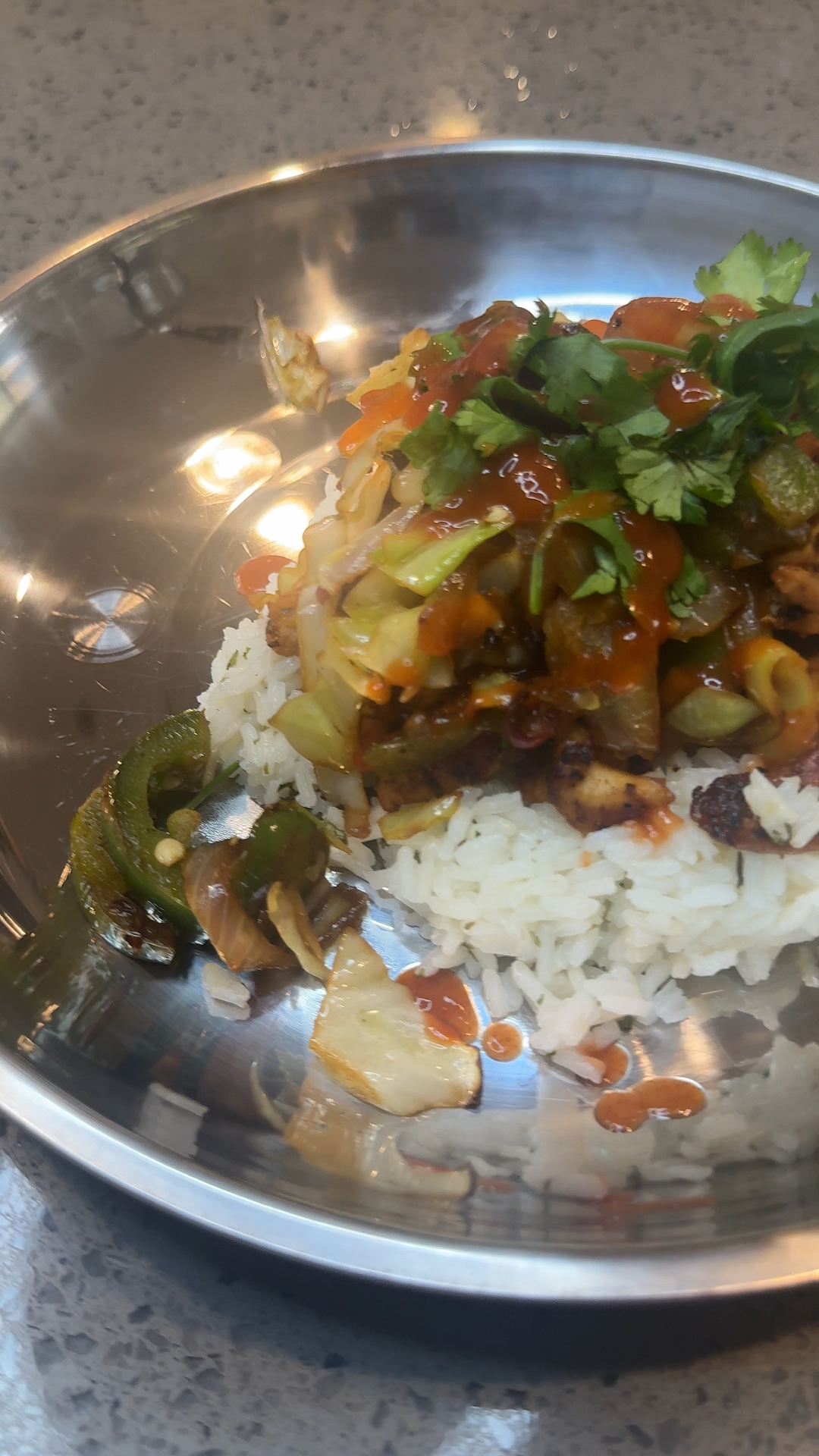 Healthy Chopped Chicken Jalapeño & Cabbage Bowls